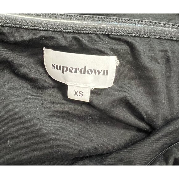 Superdown Ruched Tube Top in Black - Picture 3 of 3